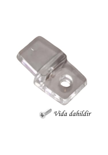 60 Adet Ayna Tırnağı Cam Ayna Tutucu Plastik Şeffaf