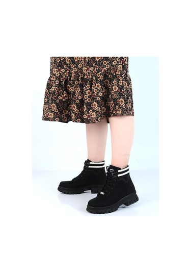 M.p. 232-1427 Zn Kadın Siyah Düz Bot-siyah Siyah