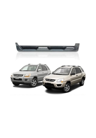 Kia Sportage Uyumlu Yan Basamak 2003-2009 Side Step Oem Style Gri