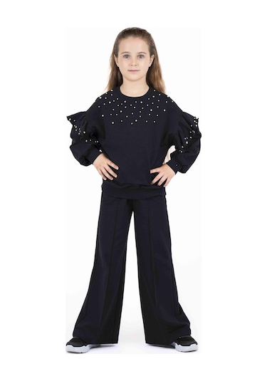 Bestkids Kız Çocuk Kolları Volanlı Sweatshirt 001