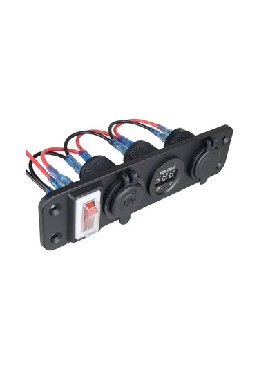 Ulzyvf 12-24v Araç Çift Usb Port Hızlı Şarj Cihazı + Voltmetre