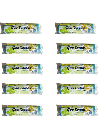 Canhome Jumbo Boy Çöp Torbası Poşeti Mavi 210 G 80 L 10 x 10'lu 80 x 110 CM
