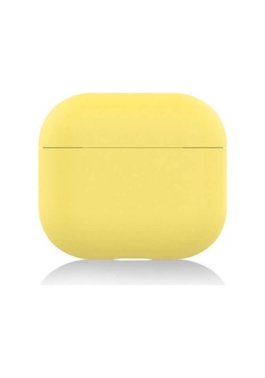 Wozlo Airpods Uyumlu 3 Koruyucu Kılıf - 3. Nesil Silikon Kulaklık Koruma Kılıfı - Sarı