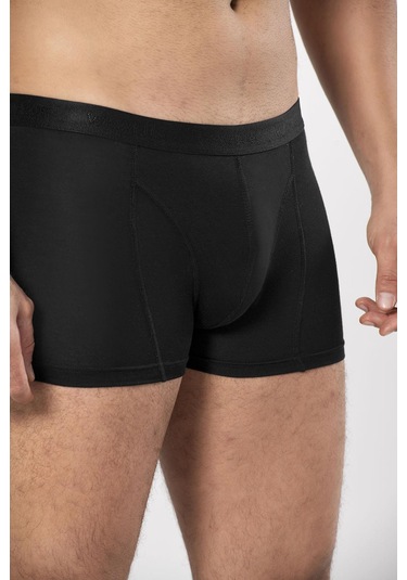 Weweus Siyah Micro Modal Premium Erkek Boxer 1418 Siyah