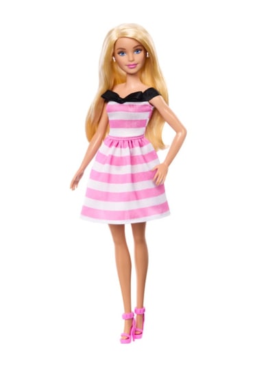 Barbie 65.Yıl Özel Pembe Elbiseli Bebek HTH66