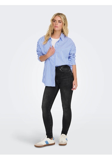 Jdy Vesper L/s Loose Kadın Gömlek 15338857 Mavi