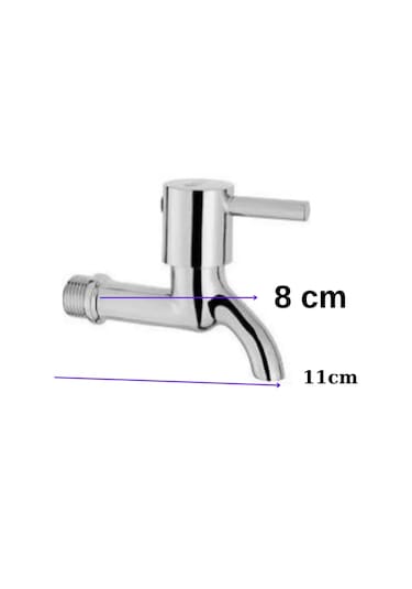 Faumix Ks9989 Krom Kısa Pirinç Musluk Aç Kapa