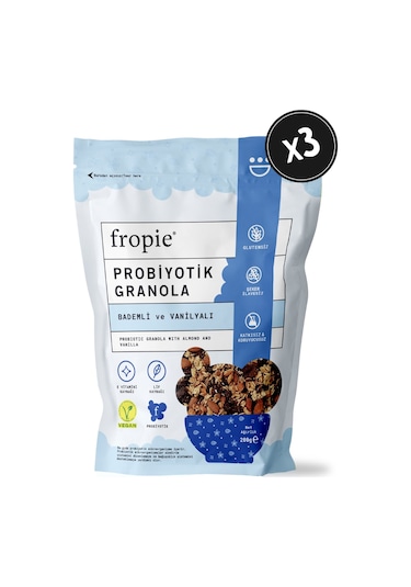 Fropie Badem & Vanilya Probiyotik Granola 3 x 200 G