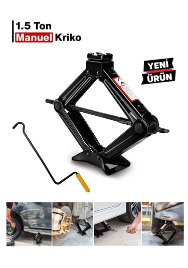 1.5 Ton Manuel Kriko-siyah-2 Yıl Garantili