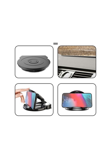 Butu Karbon Fiber Araç Telefonu Tutucu Dashboard Cep Telefonu Sabitleme Kıskacı Braketi Gps Standı 3.5-6.8 İnç Telefon İçin