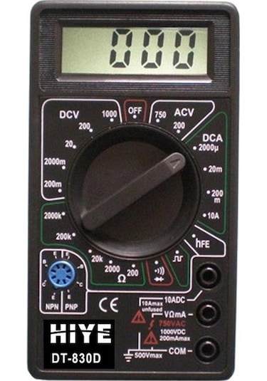 Hıye Class DT830D Dijital Avometre Multimetre Ölçü Aleti