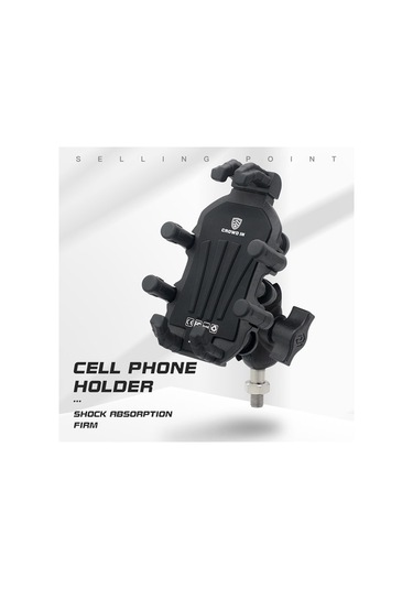 Artfulabode Motosiklet Telefon Tutucu Titreşim Sönümleyici 360 Dönme M10 Bilyalı Baş Tutucu