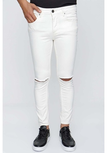 099 Beyaz Jean Pantolon Beyaz