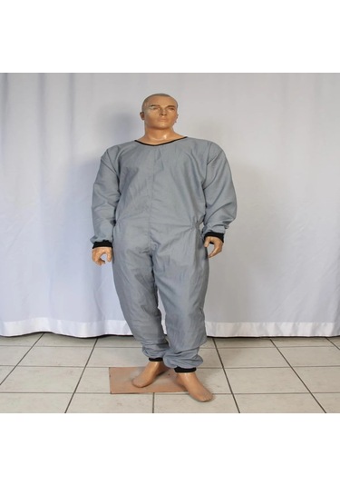 Ozclife Ribanalı Demans Tulumu Hasta Bakım Kıyafeti Gri Renk