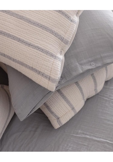 Madame Coco Marguerite 8 Parça Çeyiz Seti Ekru - Gri Gri - Ekru