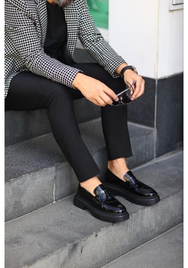 Serhat Özköroğlu - Siyah Rugan Klasik Siyah Siyah