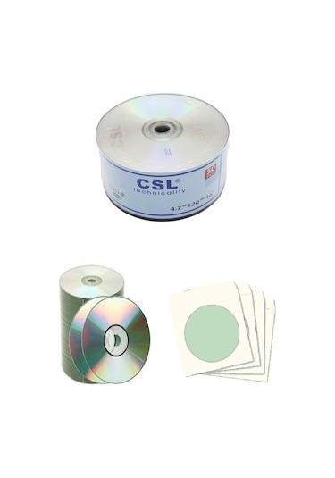 Csl CD-R 700MB 80Min 52X Boş CD 10'lu + CD Zarfı 10'lu