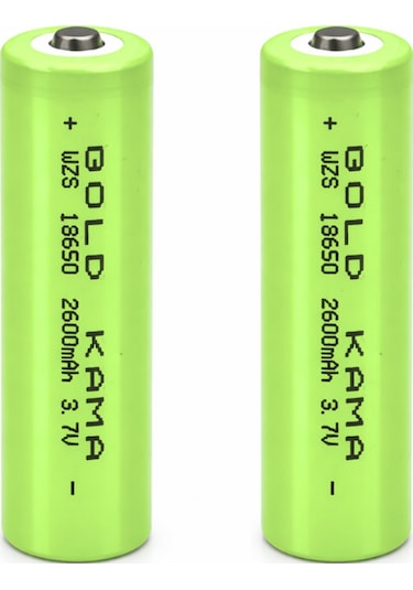 2'li Paket 18650 Şarj Edilebilir Pil - 3.7v 2600mah 2 Adet