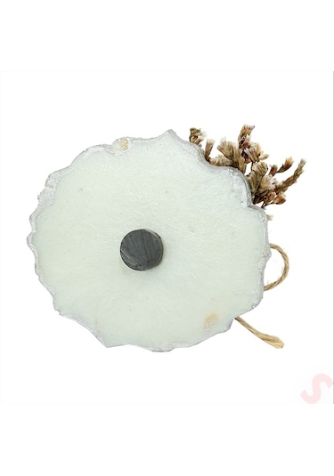 Kutulu Ve Süslü 6,50 Cm Epoksi Magnet, Gümüş - 10 Adet Gümüş