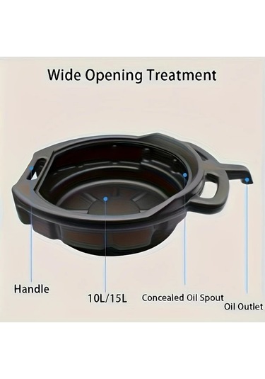 Xuweiwei 1pc 2 64gal Agir Hizmet Yag Bosaltma Kabi Kaymaz Tabanli Genis Kapasiteli Garaj Atolye Endustriyel Plastik Yag Toplama Kabi