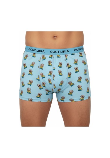 Gost Liria Cute Dog Desenli Erkek Boxer Mavi