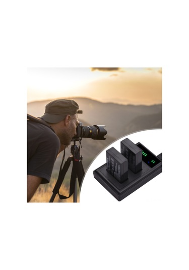 Yifomall Canon Lp-e12 İçin 2 Adet 1250mah Pil + Usb-c/micro Usb Çift Kanal Şarj Cihazı - Led Ekranlı, Eos M/m50/m100/sl1 Ve Diğer Modeller İçin