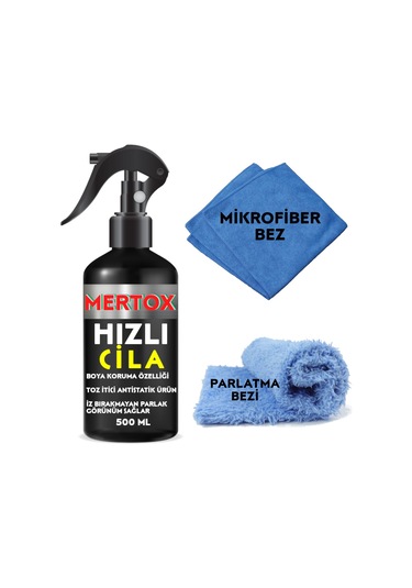 Mertox Oto Hızlı Cila Sprey 500ml Kaporta Bakım Parlatma Cilası