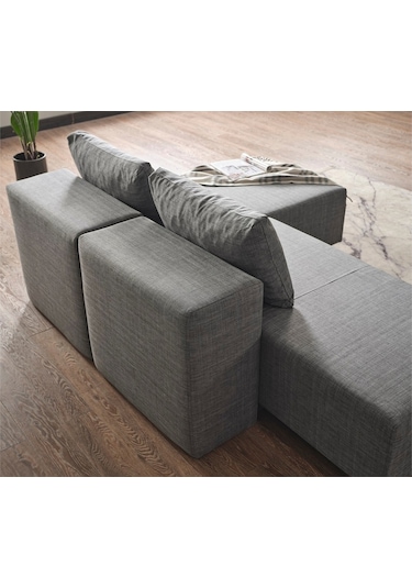 Kagu Corner Poly-m Köşe Takimi-Kanepe-Yatak-Dinlenme 4 Farkli Model Tek Modül Gri