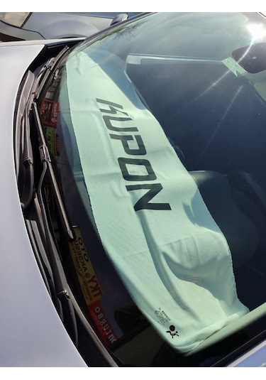 Kupon Baskılı Oto Göğüs Örtüsü Beyaz Havlu