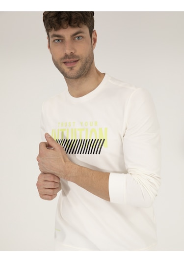 Pierre Cardin Erkek Ekru Sweatshirt 50262638-vr019 Ekru