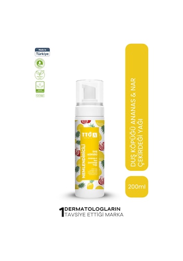 Tto X Nemlendiricili Duş Köpüğü Ananas&Nar Çekirdeği Yağı 200Ml