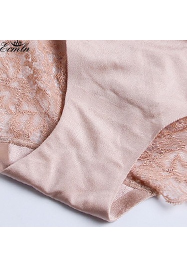 Siyah Kadın Traceless Buz Ipek Iç Çamaşırı Lüks İnci Dantel Dikiş Üçgen Külot Siyah