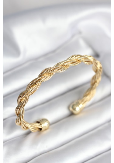 Burgu Zincir Model Gold Renk Kadın Vintage Bileklik Çok Renkli