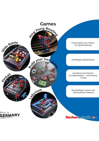 Fischertechnik 89 Parça Advanced Pinball Flipper Yapı Seti 7+ Yaş Made İn Germany