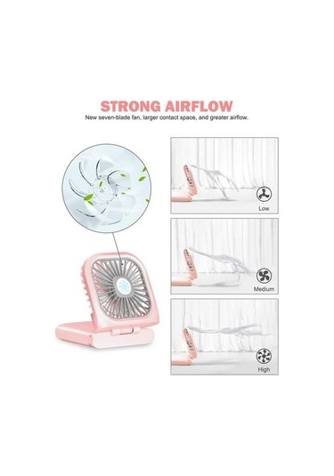 Mini Fan Usb Şarj Edilebilir El Fan Ayarlanabilir Masaüstü Fan Hava Soğutucu Ev Ofis Masası Dış Mekan Seyahat Fanlar Eıxtw8 Pembe
