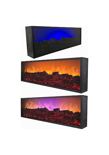 Cebese Elektrikli Şömine 100 X 31.5 X 16 Cm Bluetooth Ses Sistemli Uzakt