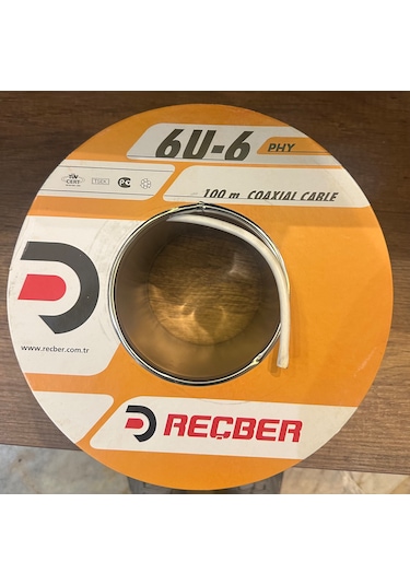 Reçber Rg U/6 Phy-pvc 1,02/4,60 Mm Uydu/anten Kablo 100 Metre