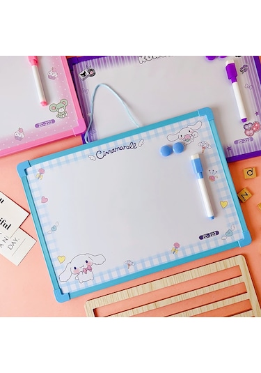 Snapbuy Sanrio Temalı Kuromi Seçenekli Silinebilir Mıknatıslı Yazı Tahtası Harf Ve Rakamlı, Duvara Asılabilir Mavi