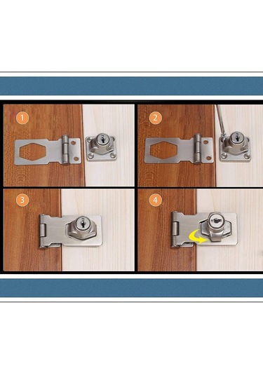 Güvenlik Kilidi Kilitlenebilir Güvenlik Kilidi Kapı Kilidi Tokalı Cihaz Kapılar İçin Anahtarlı Dolap Kilidi Ahşap Kutu Garaj Kapısı