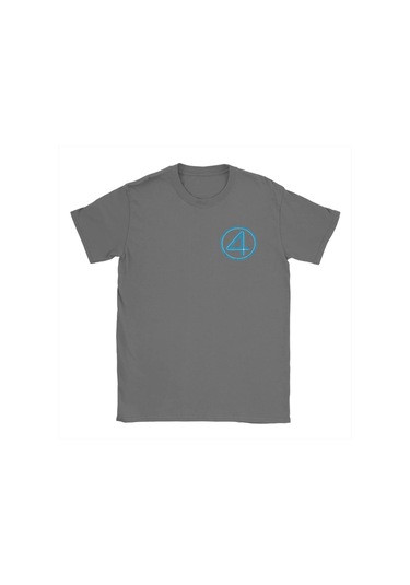 Mınıso Fantastik Dört Çizgi Roman Erkek Kısa Kollu Pamuklu T-shirtkoyu Gri Koyu Gri