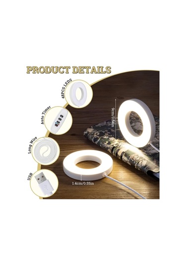 Willowhaven Hotu 4 Head Led Dekoratif Işık Usb Bağlantılı Zamanlayıcı Kırmızı Mavi Beyaz Işık Ayarı Füme