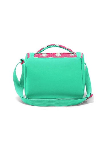 Coral High Kids Neon Mercan Su Yeşili Alpaka Desenli Çekçekli 3'lü Çanta Seti Set0123364