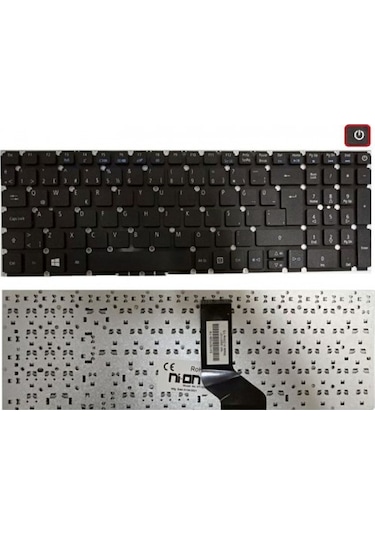 Nion Acer Aspire E5-576 E5-576g Uyumlu Notebook Klavye Siyah Tr