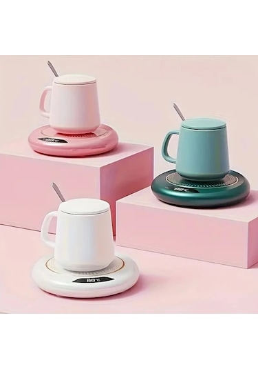 Willowhaven Pembe Akıllı Elektrikli Su Isıtıcısı Ve Kahve Fincanı Isıtıcı 3 Hızlı Usb Şarj Seyahat Kamp