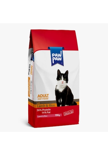 Paw Paw Kuzu Etli Yetişkin Kedi Maması 15 KG
