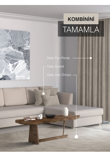 Home Daily Series Taş Rengi Kırlent Yastık Kılıfı Taş