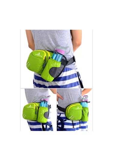 Jeemson Göğüs Mavisi Spor Bel Çantası, Koşu Dağcılık İçin Nylon Materyal, Su Bardaklı, Hafif Ve Konforlu, Telefon Anahtar Cüzdan Taşıma, Unisex Tasarım Koyu Mavi