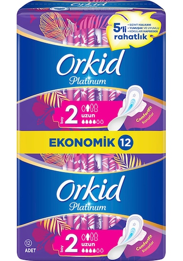 Orkid Platinum Hijyenik Ped Uzun 12'li