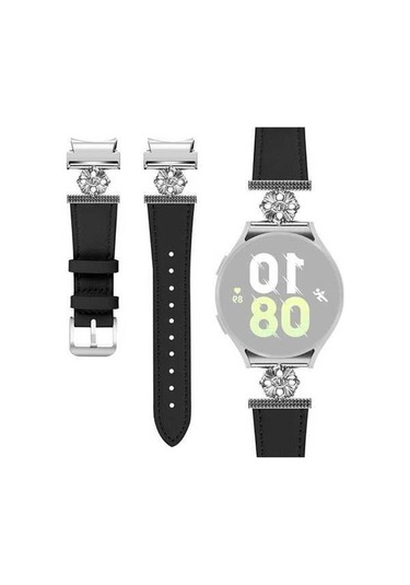 Tongxida Samsung Galaxy Uyumlu İzle 5 Pro 45mm / İzle 5 44mm / 40mm Hızlı Serbest Bırakma Konnektörlü Hakiki İnek Deri Kayış İçin Wat