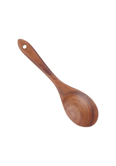 Konesam Sağlıklı Güvenilir Tam Tekne Ağacı Mutfak Kaşığı - 26x6.5cm, Dayanıklı, Doğal Dokulu, Kolay Temizlenir Diğer